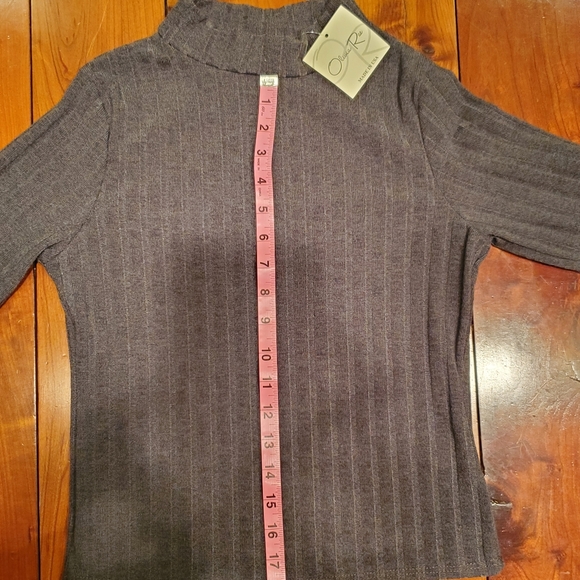 Women's/Juniors dark green ribbed sweater - Picture 8 of 8
